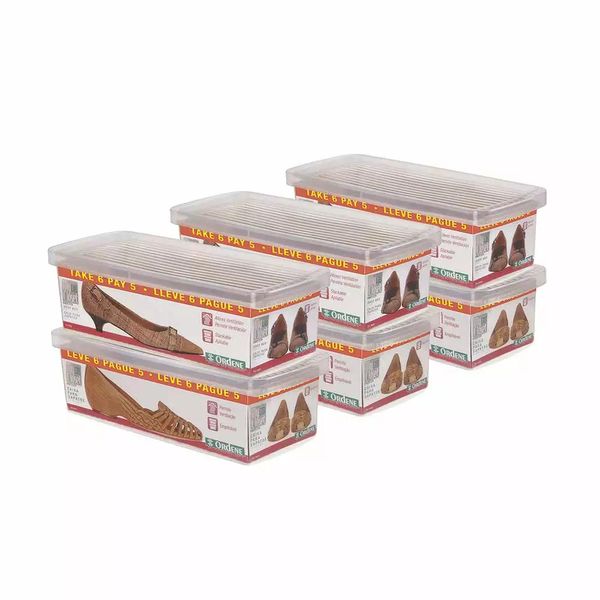 Conjunto de Caixas de Sapatos Ordene para 1 Par Transparente Leve 6 e Pague 5 Conjunto de Caixas de Sapatos Ordene para 1 Par Transparente Leve 6 e Pague 5