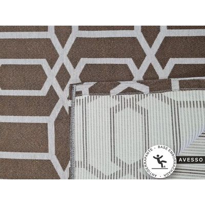 Kit Tapetes E Passadeira Antiderrapante Para Cozinha Cor Diamantes Caramelo