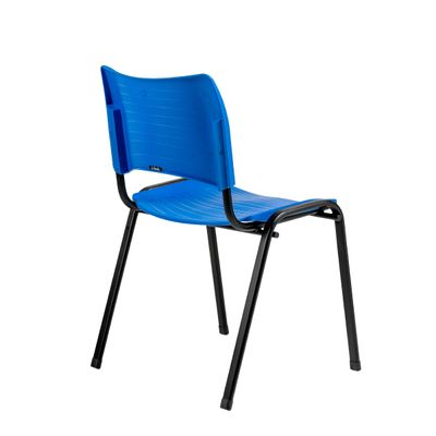 Cadeira Fit com Assento e Encosto em Polipropileno Azul Roal