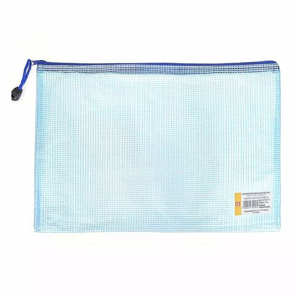 Envelope Malote Le Candy A4 Azul com Zíper