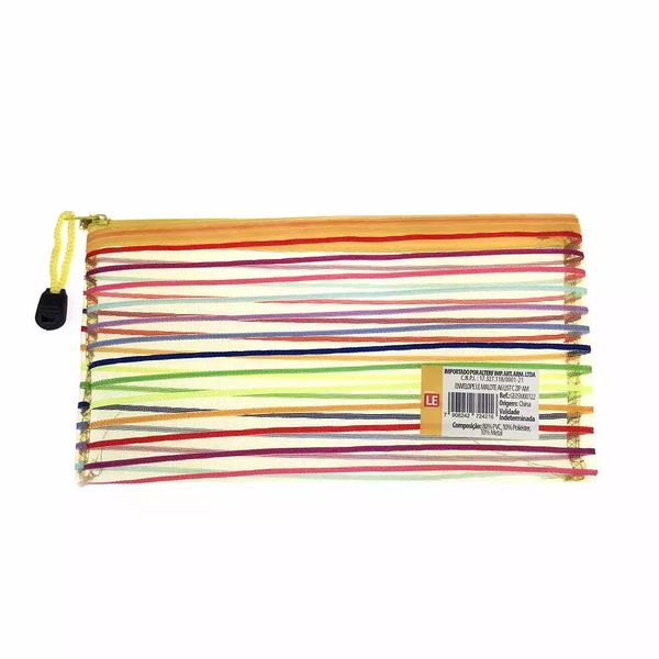 Envelope Malote Le List A6 Amarelo com Zíper