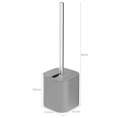 Suporte Escova Sanitária com Tampa para Banheiro Lavabo Polipropileno Dual OU Chumbo