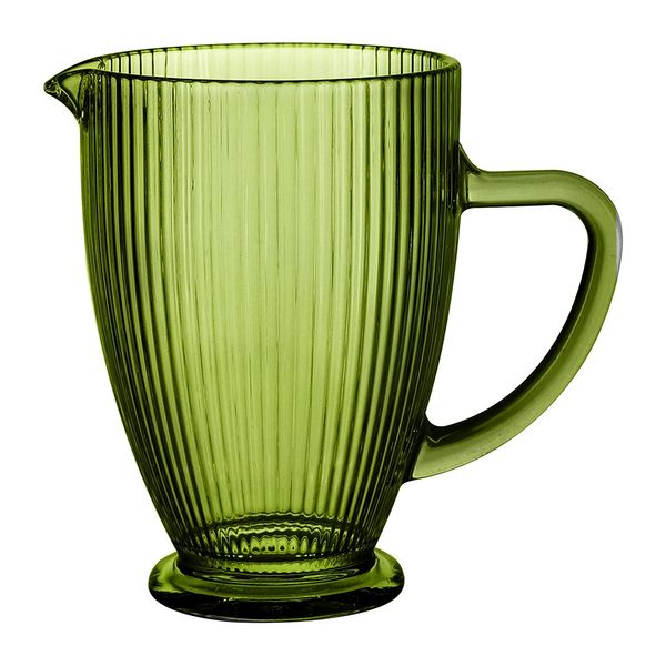 Jarra de Vidro Canelado Cazza Celebre Verde 1,35L