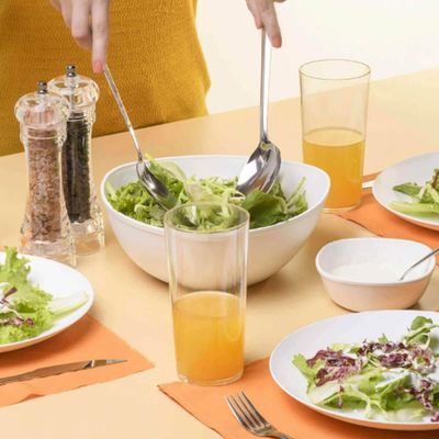 Saladeira Triangular Essential 2,5L Branco Tigela de Plástico Bacia Pipoca Pote Sobremesa Coza