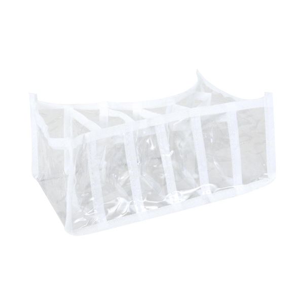 Organizador Le Clear Multiuso PVC Transparente Retangular com 6 Divisórias Organizador Le Clear Multiuso PVC Transparente Retangular com 6 Divisórias
