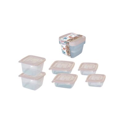 Conjunto de Potes São Bernardo Multiclick em Plástico Quadrado Leve 6 Pague 4 - Item Sortido