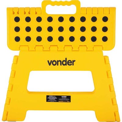 Banqueta plástica dobrável amarela altura 220 mm VONDER