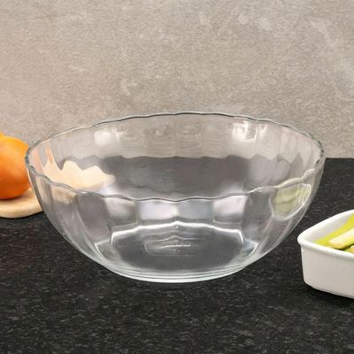 Conjunto 2 Tigelas Saladeiras Redondas 3 Litros Bowls De Vidro Bella Marinex