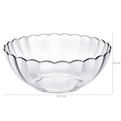 Conjunto 2 Tigelas Saladeiras Redondas 3 Litros Bowls De Vidro Bella Marinex