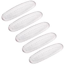 Kit 5 Pratos de Cristal Leaf 39x14cm Lyor Travessa Bandeja P