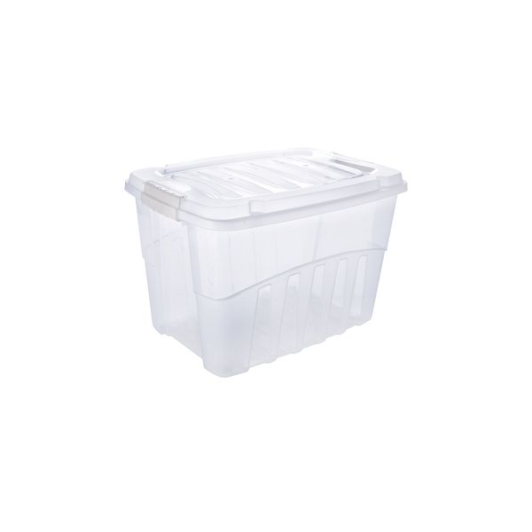 Caixa Organizadora Plasútil Alta Cristal 56l