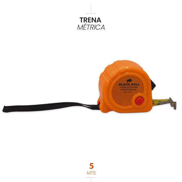 Trena Auto Emborrachada com Ponta Imantada - 5 Metros