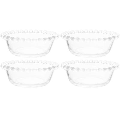 Kit 4 Tigelas para Sobremesa Wolff Pearl 180ml Bowls Vidro Servir Frutas Petiscos Doces