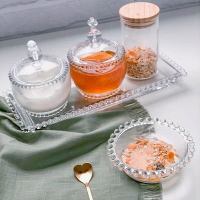 Kit 4 Tigelas para Sobremesa Wolff Pearl 180ml Bowls Vidro Servir Frutas Petiscos Doces