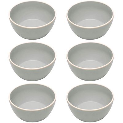 Kit 6 Bowls Melamina Tigela 600ml Cinza Class Wolff Cumbucas Sobremesas Porções