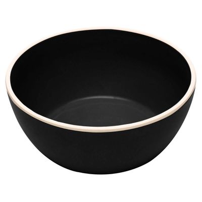 Kit 12 Bowls Melamina 600ml Preto Tigela Wolff Class Sobremesa Cumbuca Porções
