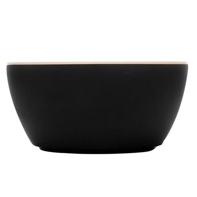 Kit 12 Bowls Melamina 600ml Preto Tigela Wolff Class Sobremesa Cumbuca Porções