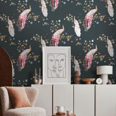 Papel de Parede House of Turnowsky Floral Preto 389061
