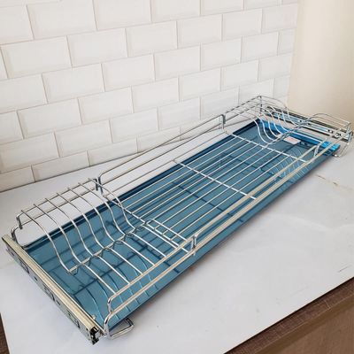 Escorredor de Louças 770mm Aéreo Corrediças Deslizantes com Bandeja Inox Schmitt Inox