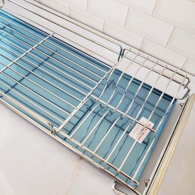 Escorredor de Louças 770mm Aéreo Corrediças Deslizantes com Bandeja Inox Schmitt Inox
