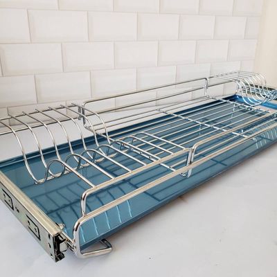Escorredor de Louças 770mm Aéreo Corrediças Deslizantes com Bandeja Inox Schmitt Inox