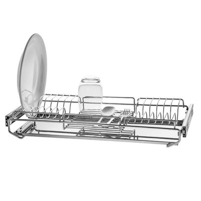 Escorredor de Louças 770mm Aéreo Corrediças Deslizantes com Bandeja Inox Schmitt Inox