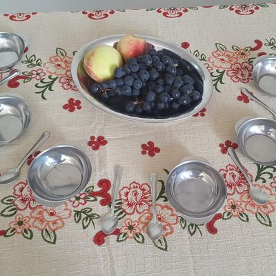 Conjunto Potes Sobremesa Inox 12 Peças Pote Colher Cozinha