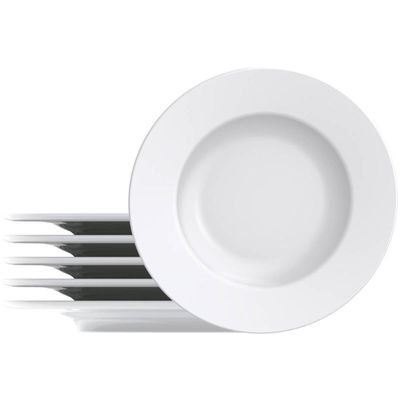 Jogo de Prato Sobremesa Tramontina Porcelana 21cm 6 Peças Maria Augusta