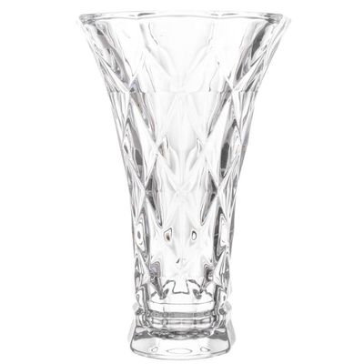 Vaso de Vidro Lyor Diamond 13x20cm Decorativo Plantas Arranjo Flores Transparente