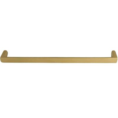 Puxador Dourado Fosco 192mm Alça Reta Para Móveis Oeiras Balcões Armários Torralba