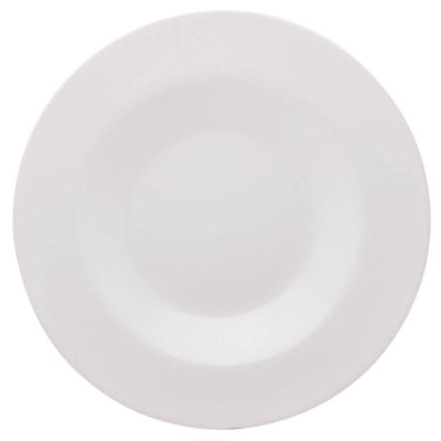 Prato Fundo Branco 28cm Vidro Opalino Avulso Massa Risoto Entradas Friends Time Lyor