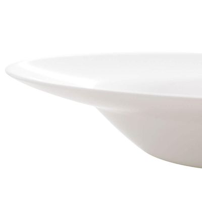 Prato Fundo Branco 28cm Vidro Opalino Avulso Massa Risoto Entradas Friends Time Lyor
