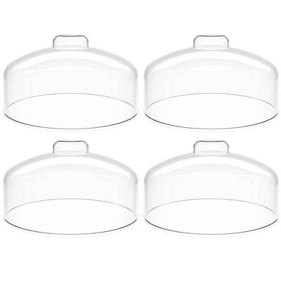 4 Cúpulas de Plástico 24cm Clear para Bolos Tortas Doces Pratos Haus Concept Cristal