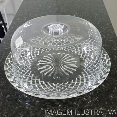 4 Cúpulas de Plástico 24cm Clear para Bolos Tortas Doces Pratos Haus Concept Cristal