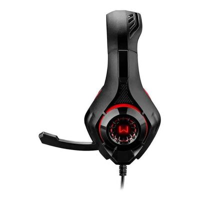 Fone ouvido over-ear gamer Warrior PH219 preto vermelho Led