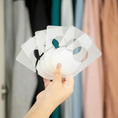 Kit 6 Separador de Cabides Divisor Tamanho Roupas Arara de Loja Organizador Ordene