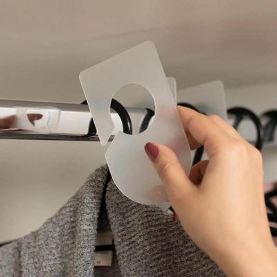 Kit 6 Separador de Cabides Divisor Tamanho Roupas Arara de Loja Organizador Ordene