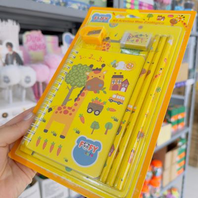 KIT DESENHO ARTÍSTICO INFANTIL MEU ZOOLOGICO 7 PEÇAS - FOFY