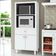 Armário Balcão para Forno e Micro-ondas com 2 Portas e 1 Gaveta BL3305 Branco Tecnomobili