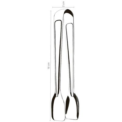 Kit 12 Pegadores Pinça Azeitonas Servir Carne Gelo Aço Inox 18cm Multiuso Brinox