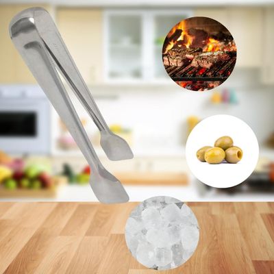 Kit 12 Pegadores Pinça Azeitonas Servir Carne Gelo Aço Inox 18cm Multiuso Brinox