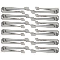 Kit 12 Pegadores Pinça Azeitonas Servir Carne Gelo Aço Inox 18cm Multiuso Brinox