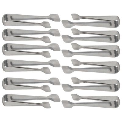 Kit 12 Pegadores Pinça Azeitonas Servir Carne Gelo Aço Inox 18cm Multiuso Brinox