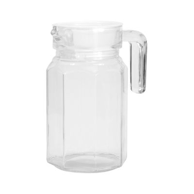 Jarra de Vidro Lisa com Tampa Branca e Alça Le Carol 750ml