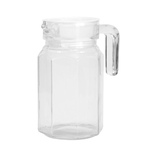Jarra de Vidro Lisa com Tampa Branca e Alça Le Carol 750ml