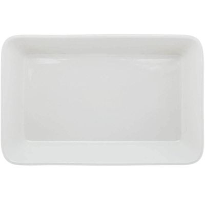 Conjunto 8 Assadeiras de Porcelana Branca Travessas 30x20cm