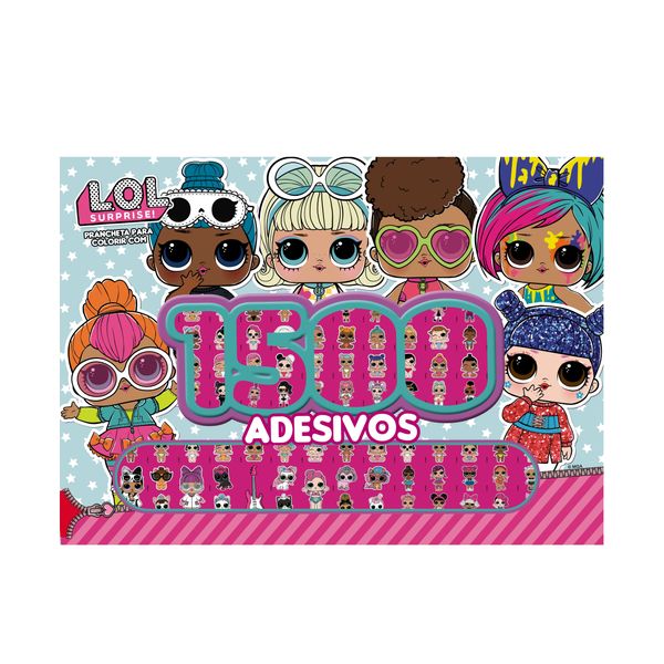 Prancheta para Colorir Infantil Editora Online LOL com 1500 Adesivos