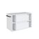 Gabinete de Banheiro Suspenso 80cm Branco 4 Nichos 1 Toalheiro 1 Porta e 1 Gaveta BH8010