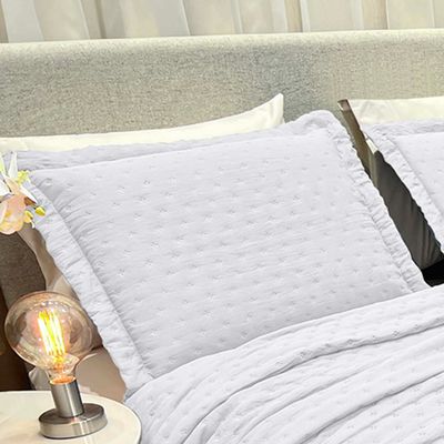 Kit Cobre Leito Colcha Ryviera King Dupla Face 3 Peças - Branco