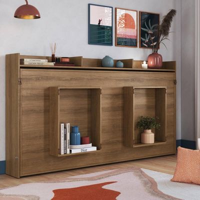 Cama de Solteiro Articulável Horizontal Mel Hanover MDP Dobrável Decoração Art In Móveis